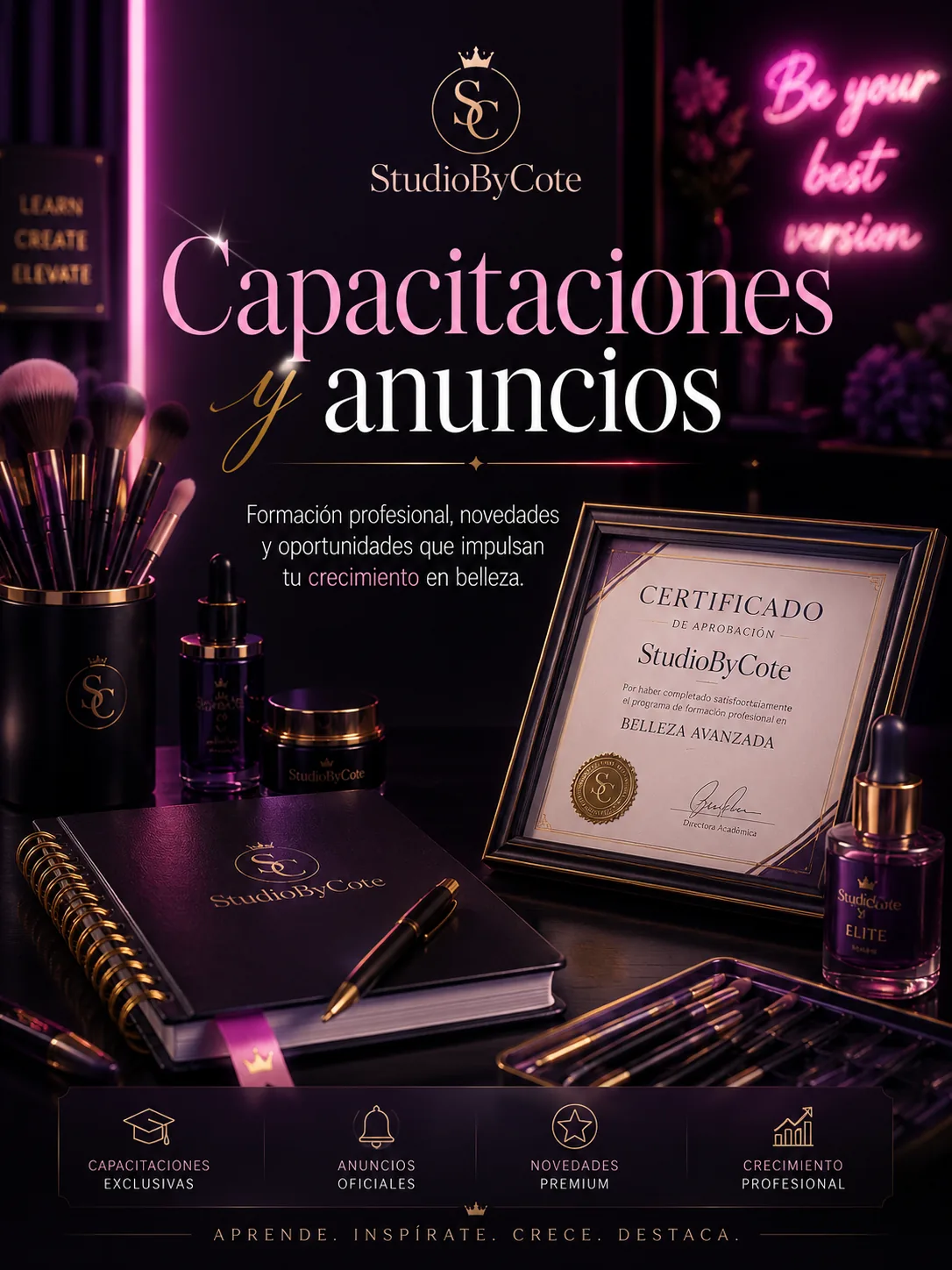 Capacitaciones y anuncios de Studio By Cote